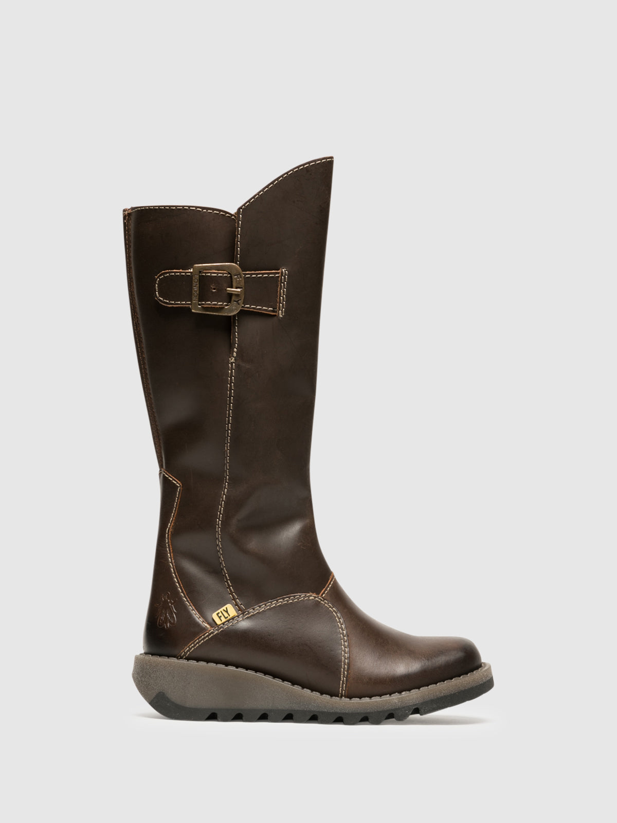 Fly London Brown Buckle Boots